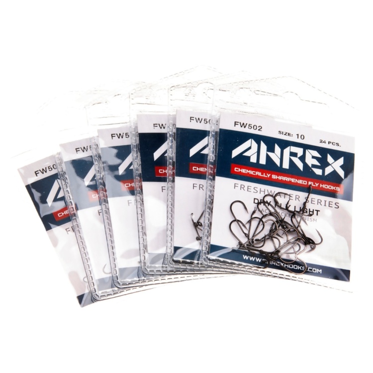 Ahrex Fw502 Dry Fly Light Barbed #20 Trout Fly Tying Hooks